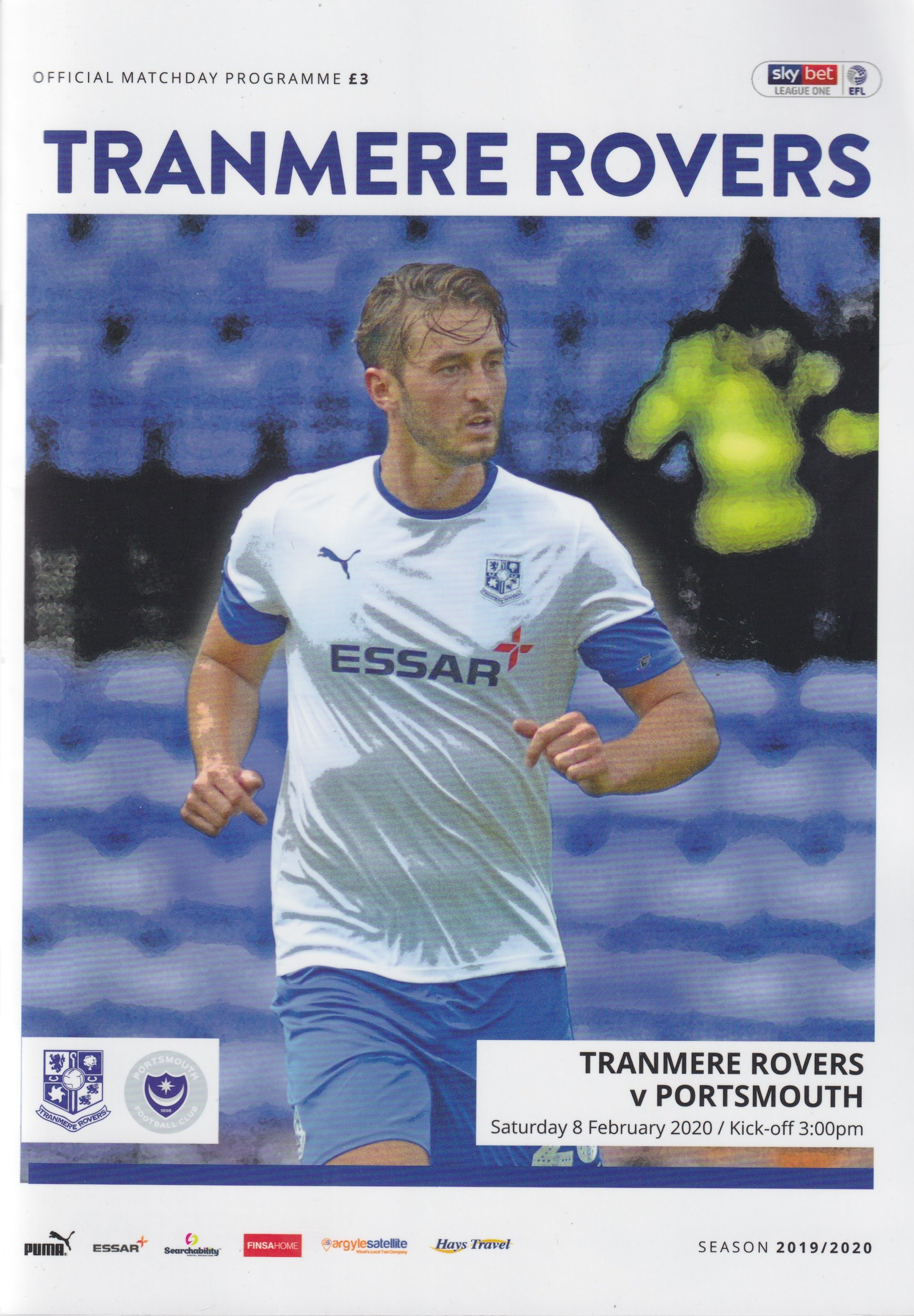Tranmere Rovers v Portsmouth match programme